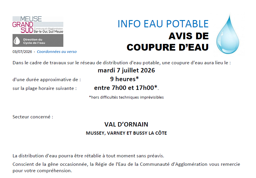 Capture Coupure eau 7 juillet